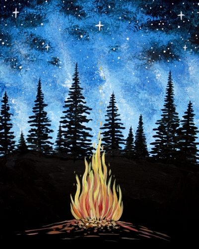 A Campfire Galaxy paint nite project by Yaymaker