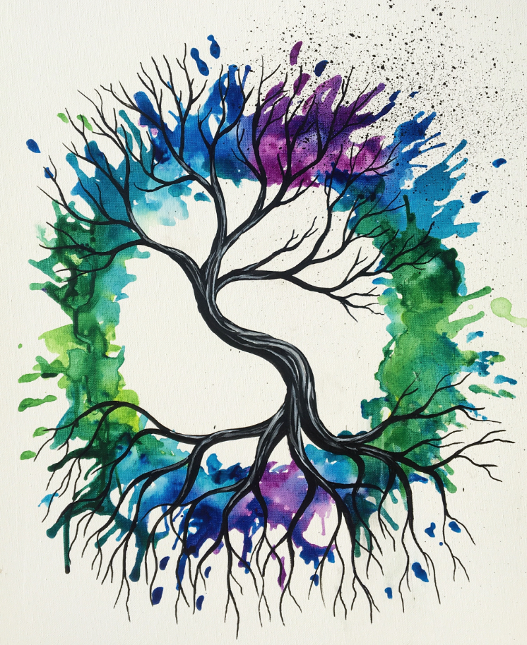 A Splash Tree of Life paint nite project by Yaymaker