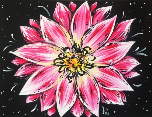 A Beautifully Blooming Flower paint nite project by Yaymaker