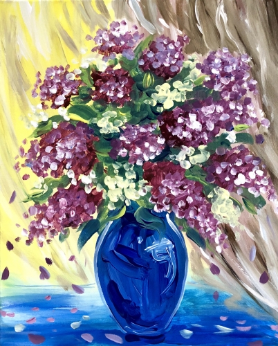 A Lovely Lilacs II paint nite project by Yaymaker