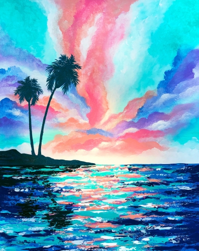 A Sunkissed Sunset paint nite project by Yaymaker