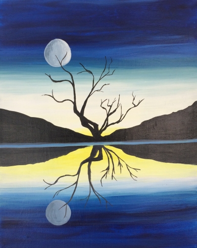 A Like a Tree Over Troubled Waters paint nite project by Yaymaker