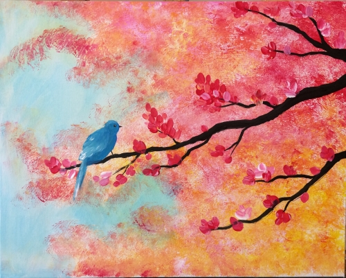 A Spring Sapphire paint nite project by Yaymaker