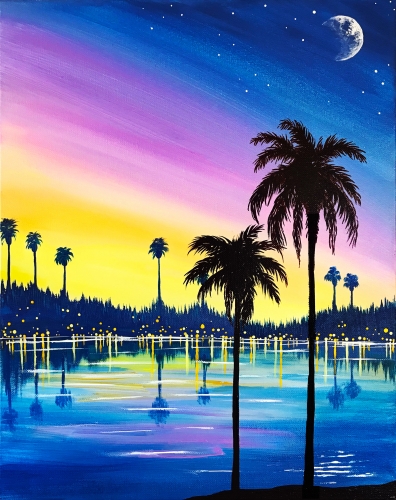 A Palm City Nights paint nite project by Yaymaker