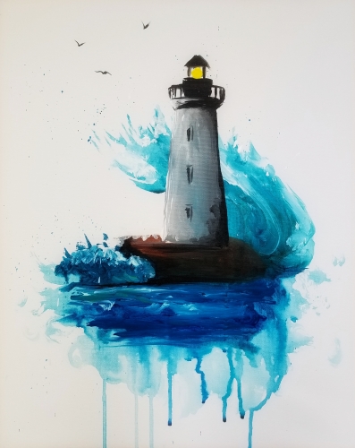 A Lighthouse Splash paint nite project by Yaymaker