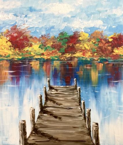 A Autumn at the Dock II paint nite project by Yaymaker