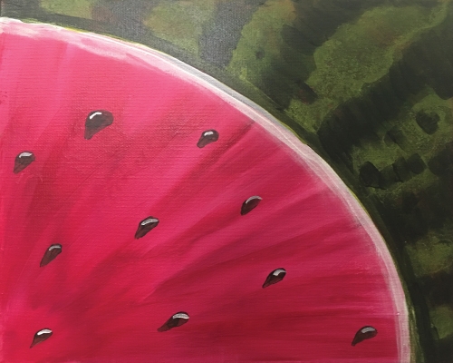 A Wacky Watermelon paint nite project by Yaymaker