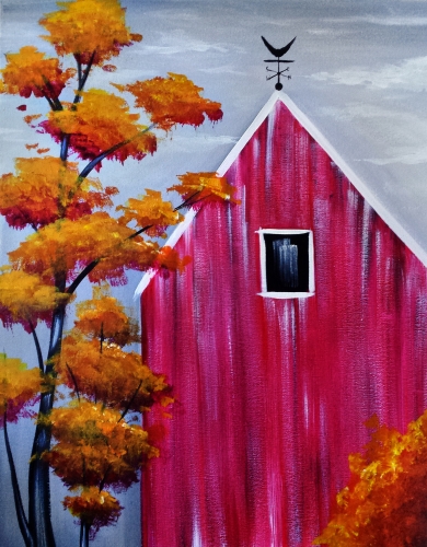 A Fall Barn paint nite project by Yaymaker