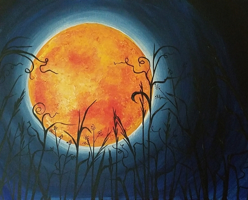 A Autumn Harvest Moon paint nite project by Yaymaker