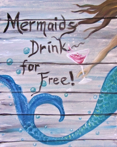A Mermaids Motto paint nite project by Yaymaker