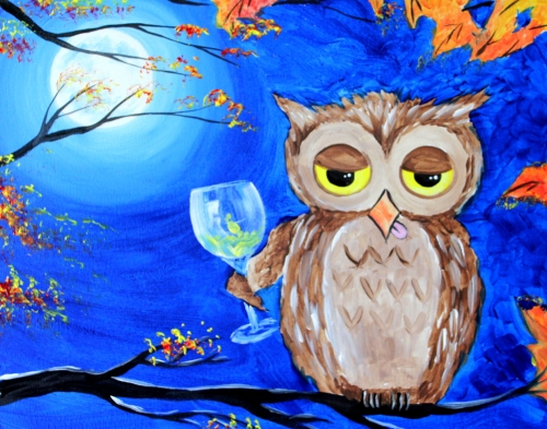 A Just Owlin Out paint nite project by Yaymaker