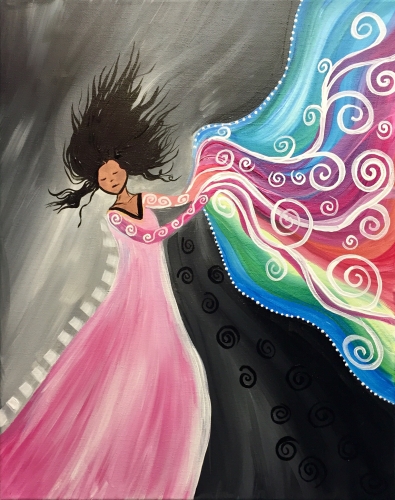 A Spiral Dance paint nite project by Yaymaker
