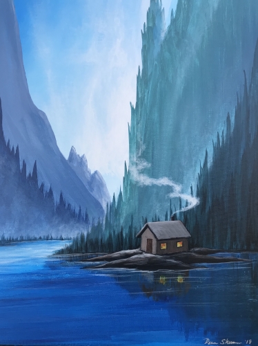 A Just Around the River Bend paint nite project by Yaymaker