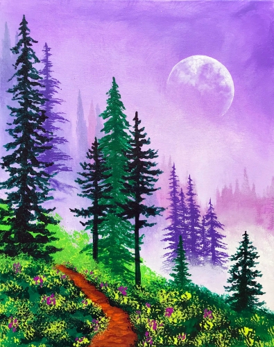 A Moonrise Mountain paint nite project by Yaymaker