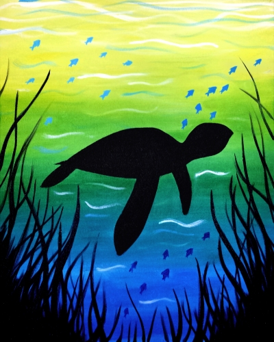 A Baby Turtle paint nite project by Yaymaker