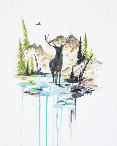 A Darcy The Deer paint nite project by Yaymaker