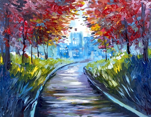 A City Park Path paint nite project by Yaymaker