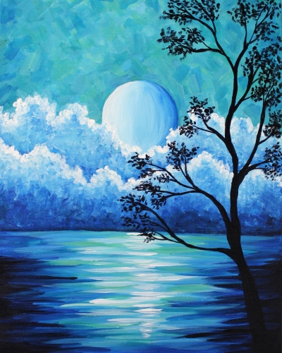 A Hazy Moonrise paint nite project by Yaymaker