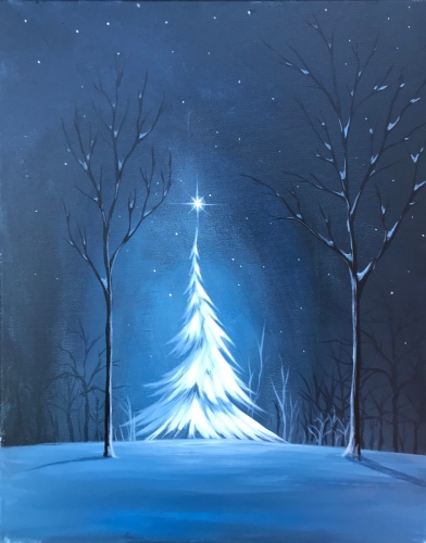 A Magical Winter Discovery paint nite project by Yaymaker