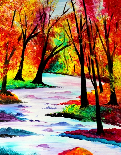 A Flowing Through Fall paint nite project by Yaymaker