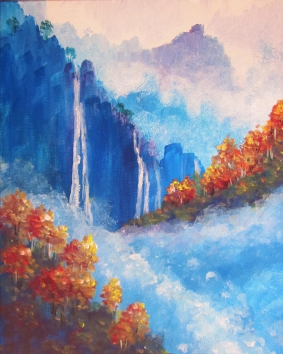A Autumn Falls in the Mist paint nite project by Yaymaker