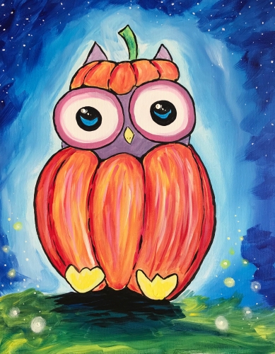 A Pumpkin Owl paint nite project by Yaymaker