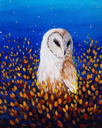 A Autumn Owl II paint nite project by Yaymaker