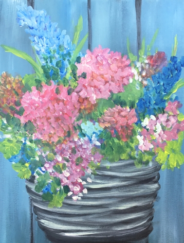 A My Garden Basket Overflows paint nite project by Yaymaker