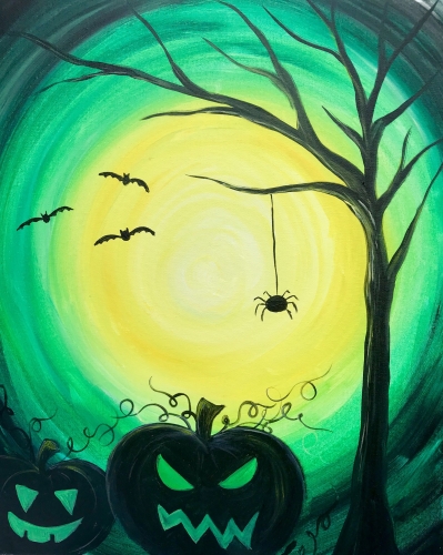 A Halloween In Green paint nite project by Yaymaker