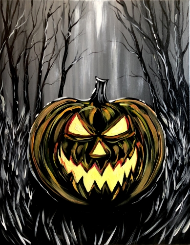 A Nightmare on Pumpkin Street paint nite project by Yaymaker