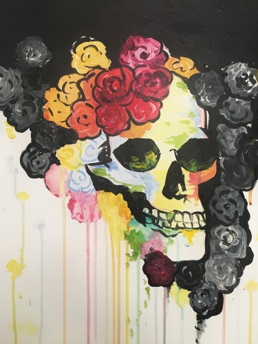 A Skull of Beauty paint nite project by Yaymaker