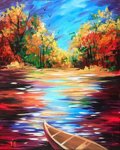 A Fall boat ride paint nite project by Yaymaker