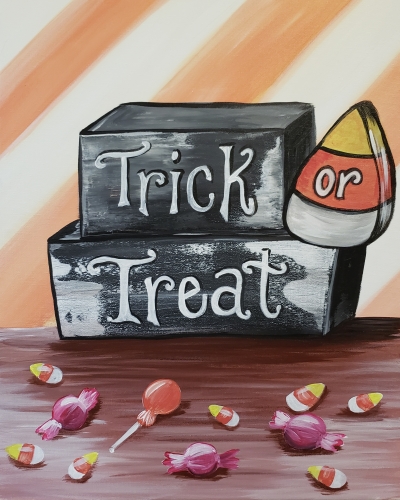 A Halloween Blocks paint nite project by Yaymaker