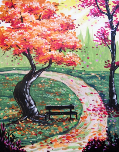 A Fall is Just Around the Corner paint nite project by Yaymaker
