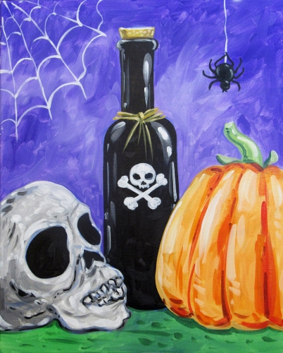 A The Secret Halloween Potion paint nite project by Yaymaker
