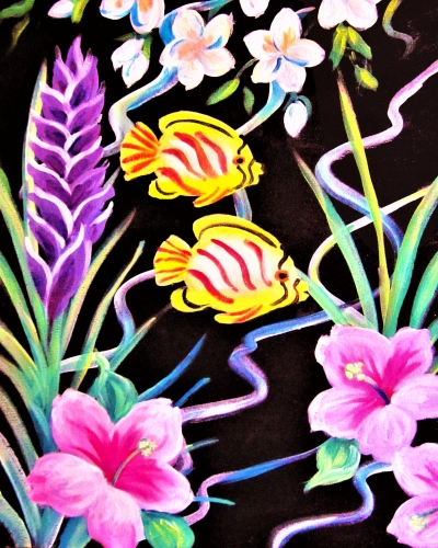 A Tropical Fish and Flora paint nite project by Yaymaker