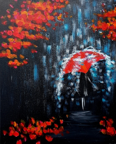 A Falling Rain paint nite project by Yaymaker