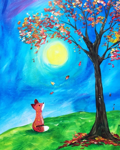 A Fox in Fall paint nite project by Yaymaker