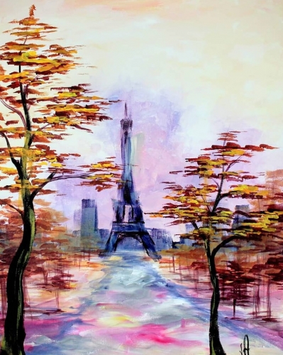 A Autumn Paris paint nite project by Yaymaker