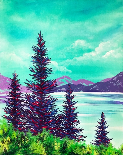 A Seafoam Skies paint nite project by Yaymaker