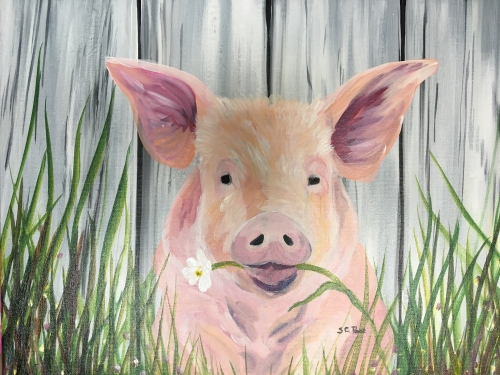 A Daisy the Pig paint nite project by Yaymaker