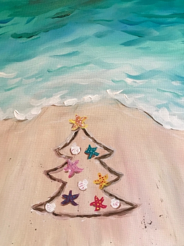 A Holiday in the Sand paint nite project by Yaymaker