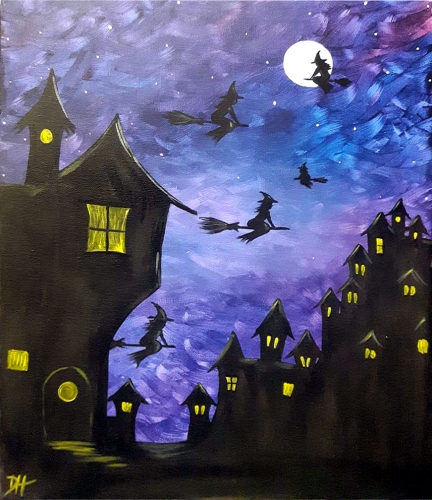 A At The Witching Hour paint nite project by Yaymaker