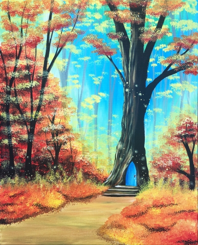 A Fall into Wonderland paint nite project by Yaymaker