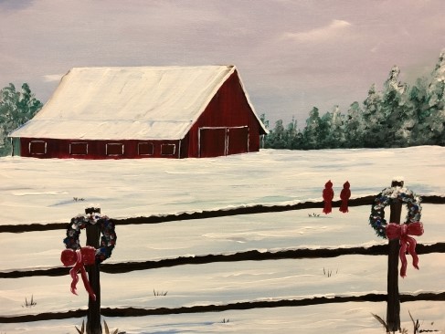 A Country Christmas II paint nite project by Yaymaker