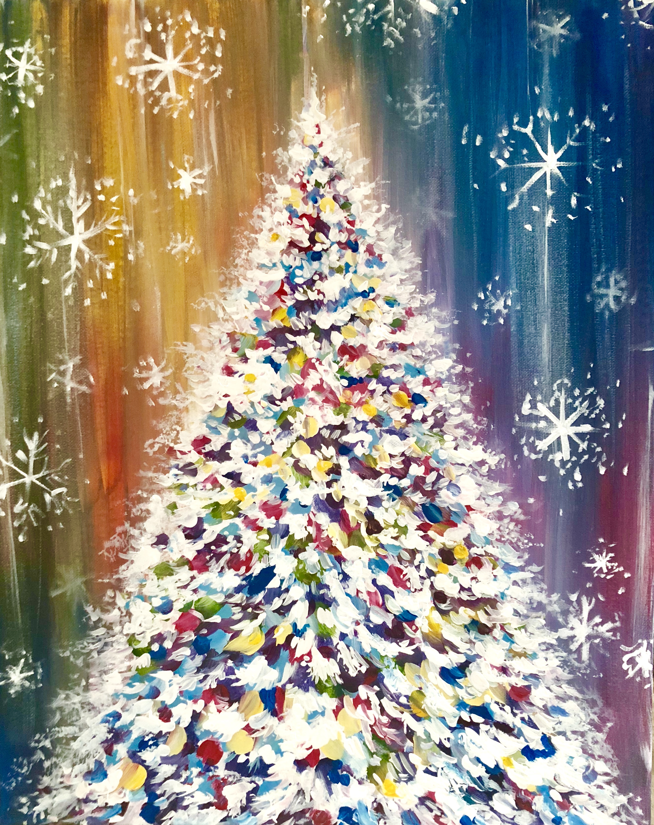 A Holiday Magic paint nite project by Yaymaker