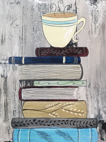 A A Latte of Books paint nite project by Yaymaker
