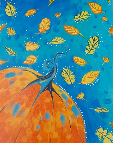 A Pumpkin Tells Me Its Fall paint nite project by Yaymaker