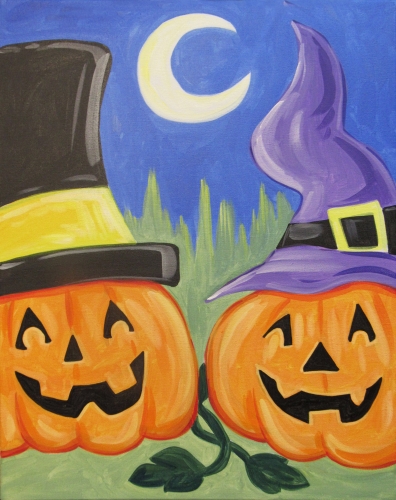 A Pumpkin Pals paint nite project by Yaymaker