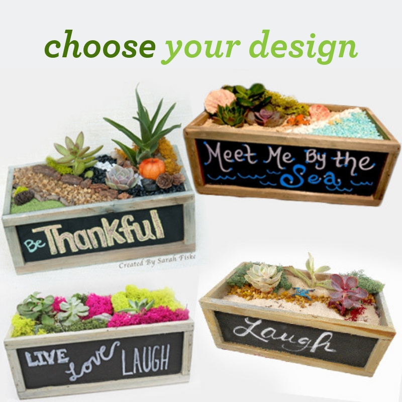 A Choose Your Chalkboard Planter Design plant nite project by Yaymaker